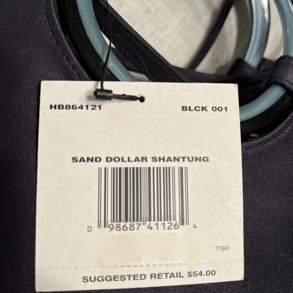 Liz Claiborne Shantung Satchel Black - Picture 3 of 8